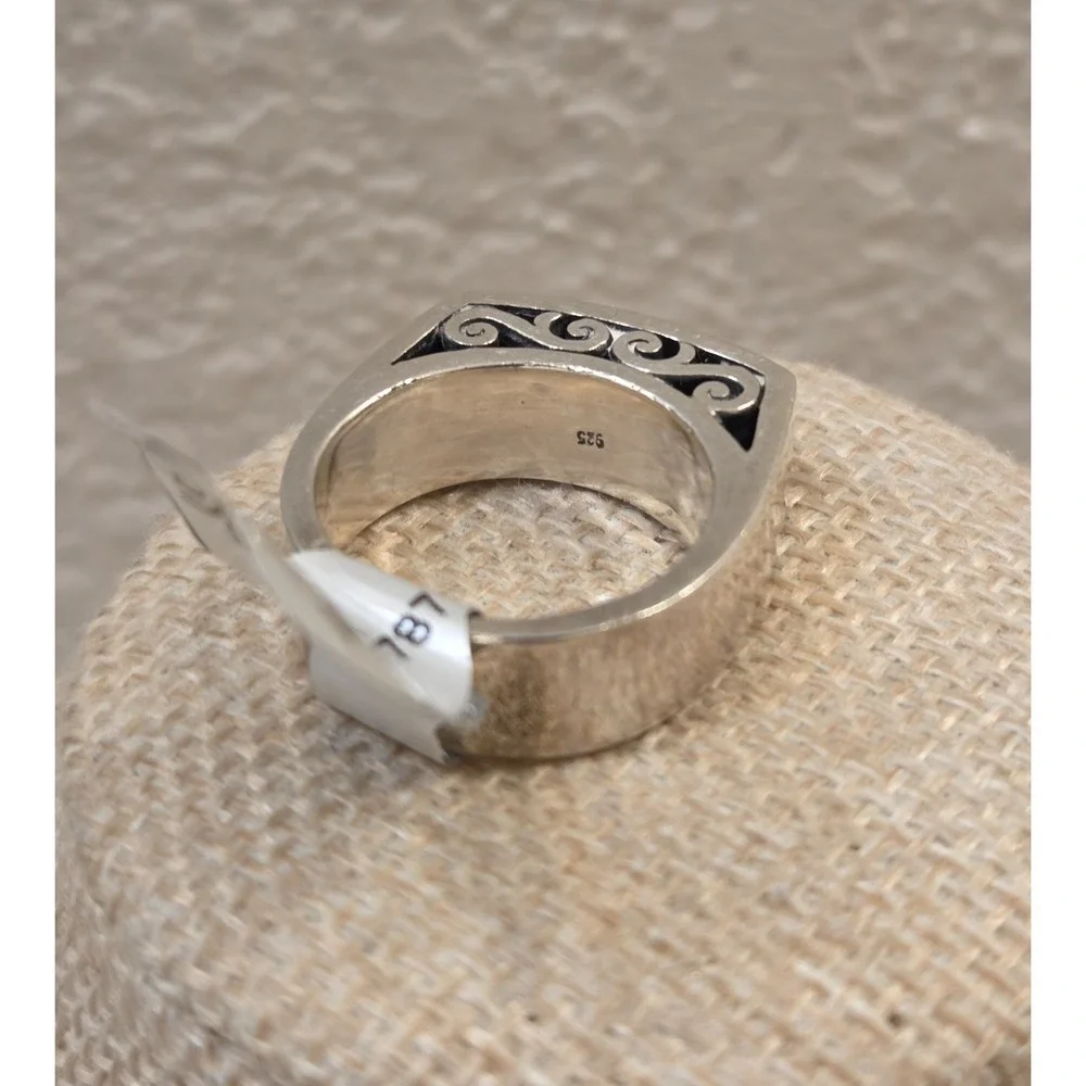 Retired Sterling Silver Brighton Rope & Scroll Ring R1210 Size 9 New Old Stock